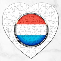 Luxembourg Nation Country Red Jigsaw Puzzle (heart) by Nexatart