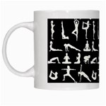 Yoga pattern White Mugs Left