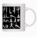 Yoga pattern White Mugs Right