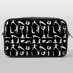 Yoga Pattern Toiletries Bags by Valentinaart