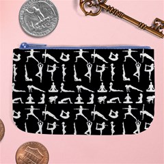 Yoga Pattern Large Coin Purse by Valentinaart