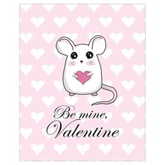 Cute Mouse - Valentines Day Drawstring Bag (small) by Valentinaart