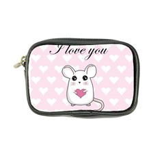 Cute Mouse - Valentines Day Coin Purse by Valentinaart