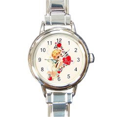 Cupid - Vintage Round Italian Charm Watch by Valentinaart