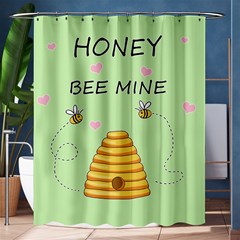 Bee Mine Valentines Day Shower Curtain 60  X 72  (medium)  by Valentinaart