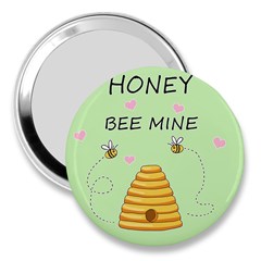 Bee Mine Valentines Day 3  Handbag Mirrors by Valentinaart