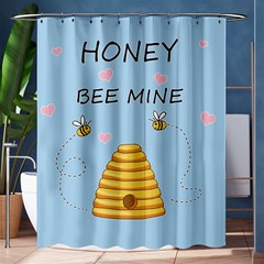 Bee Mine Valentines Day Shower Curtain 60  X 72  (medium)  by Valentinaart