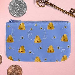 Bee Pattern Large Coin Purse by Valentinaart