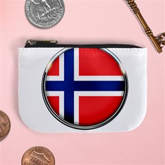 Norway Country Nation Blue Symbol Mini Coin Purses by Nexatart