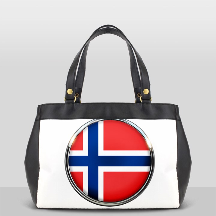 Norway Country Nation Blue Symbol Office Handbags