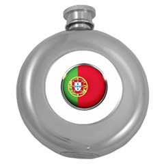 Portugal Flag Country Nation Round Hip Flask (5 Oz) by Nexatart