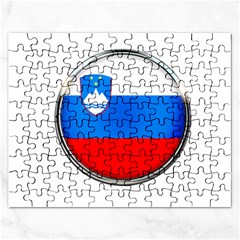 Slovenia Flag Mountains Country Rectangular Jigsaw Puzzl by Nexatart