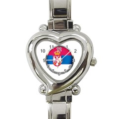 Serbia Flag Icon Europe National Heart Italian Charm Watch by Nexatart