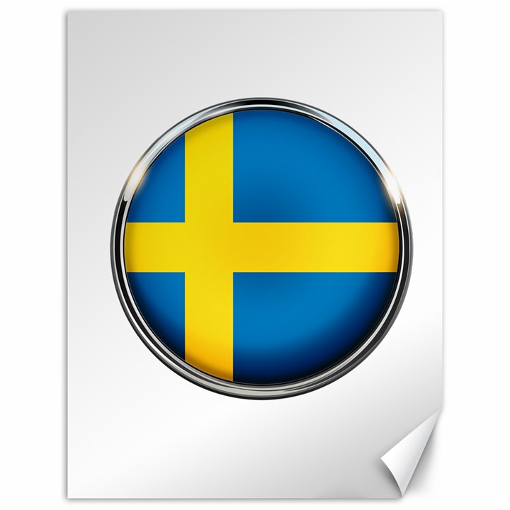 Sweden Flag Country Countries Canvas 12  x 16  