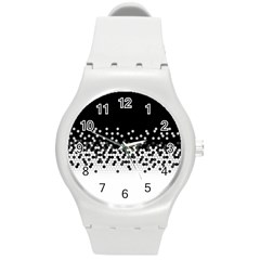 Flat Tech Camouflage Black And White Round Plastic Sport Watch (m) by jumpercat