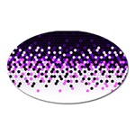 Flat Tech Camouflage Reverse Purple Oval Magnet Front