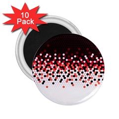 Flat Tech Camouflage Reverse Red 2 25  Magnets (10 Pack)  by jumpercat