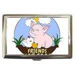 Friends Not Food - Cute Pig and Chicken Cigarette Money Cases Front