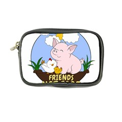 Friends Not Food - Cute Pig And Chicken Coin Purse by Valentinaart