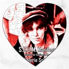 Valerie Solanas Jigsaw Puzzle (heart) by Valentinaart