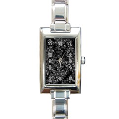 Dark Leaves Rectangle Italian Charm Watch by jumpercat