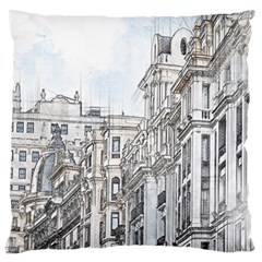 Architecture Building Design Large Cushion Case (one Side) by Nexatart