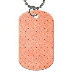 Dot Peach Dog Tag (two Sides) by snowwhitegirl