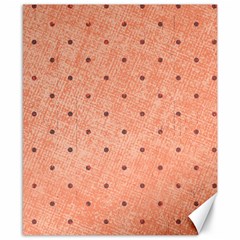 Dot Peach Canvas 8  X 10  by snowwhitegirl