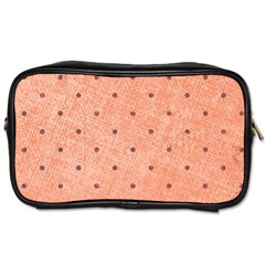 Dot Peach Toiletries Bags by snowwhitegirl