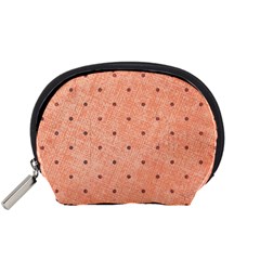 Dot Peach Accessory Pouches (small)  by snowwhitegirl