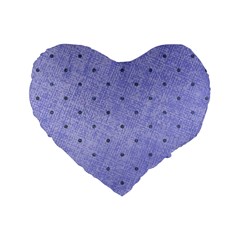 Dot Blue Standard 16  Premium Flano Heart Shape Cushions by snowwhitegirl