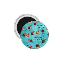 Vintage Glasses Blue 1 75  Magnets by snowwhitegirl