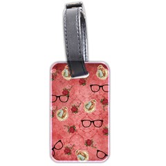 Vintage Glasses Rose Luggage Tags (two Sides) by snowwhitegirl