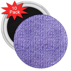 Knitted Wool Lilac 3  Magnets (10 Pack)  by snowwhitegirl