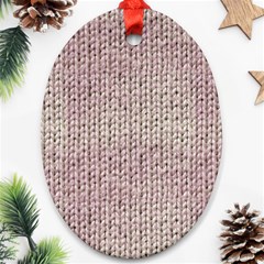 Knitted Wool Pink Light Oval Ornament (two Sides) by snowwhitegirl