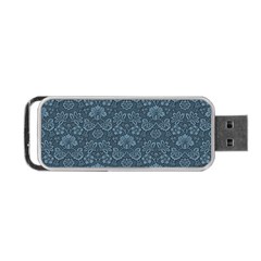 Damask Blue Portable Usb Flash (one Side) by snowwhitegirl