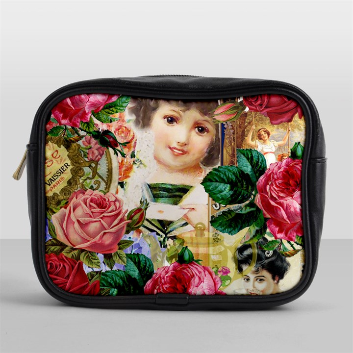 Little Girl Victorian Collage Mini Toiletries Bags