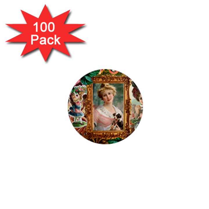 Victorian Collage Of Woman 1  Mini Magnets (100 pack) 