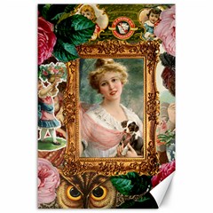 Victorian Collage Of Woman Canvas 24  X 36  by snowwhitegirl