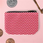 Red Chevron Mini Coin Purses Back