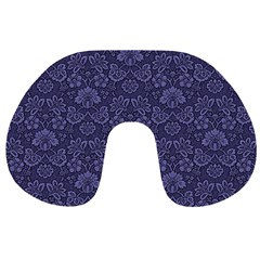 Damask Purple Travel Neck Pillows by snowwhitegirl