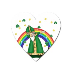  St  Patrick  Dabbing Heart Magnet by Valentinaart