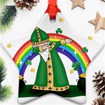  St. Patrick  Dabbing Star Ornament (Two Sides) Front