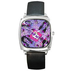 Purlpe Retro Pop Square Metal Watch by snowwhitegirl