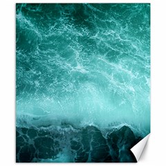 Green Ocean Splash Canvas 8  X 10  by snowwhitegirl