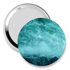 Green Ocean Splash 3  Handbag Mirrors by snowwhitegirl