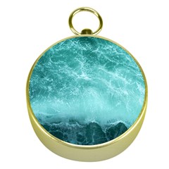 Green Ocean Splash Gold Compasses by snowwhitegirl