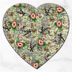 Angel Floral Jigsaw Puzzle (heart) by snowwhitegirl