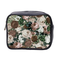 Rose Bushes Brown Mini Toiletries Bag 2-side by snowwhitegirl