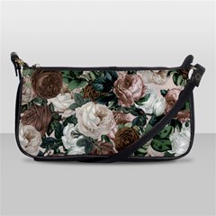 Rose Bushes Brown Shoulder Clutch Bags by snowwhitegirl